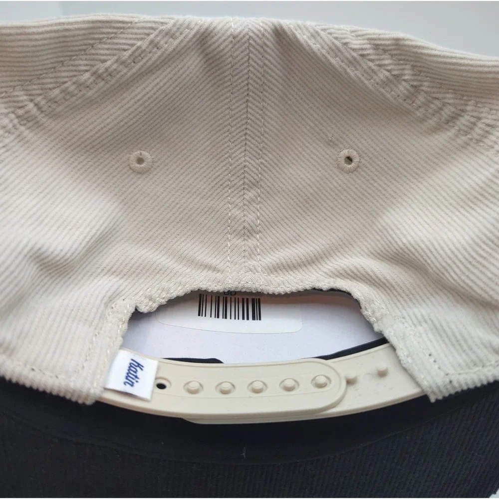 Katin Customs Wilona Corduroy Snapback Hat Cream Navy Blue FA25HTWIL-WHIB OS